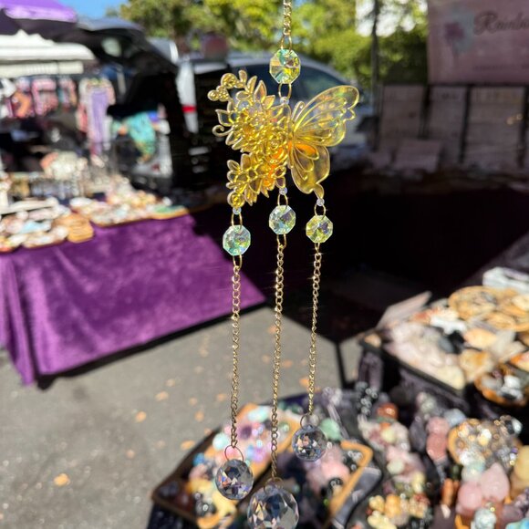 Iridescent Flower Butterfly Rainbow Suncatcher - Picture 6 of 11